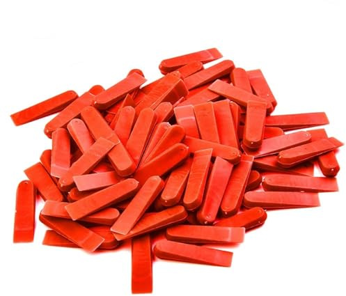 100 cuñas niveladoras de azulejos, espaciadores de sistema de nivelación de azulejos reutilizables de 5 mm de alto, clips de posicionamiento, cuña for fijación de espacios de cerámica for piso de pare