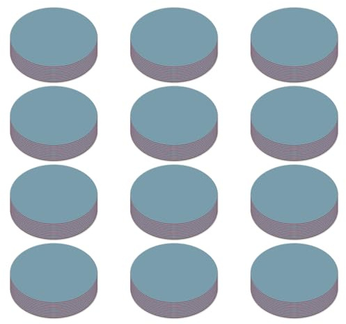 SenmaiTools 120 Stück Schleifpapier 50mm Klett Schleifscheiben Körnung 5000 | Rund Schleifpapier Klett 2 Zoll Schleifpads Geeignet für Elektrowerkzeuge Holzmöbellackierung Automobil