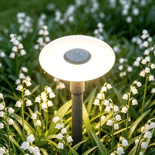 Mai & Mai Wegeleuchten Außen Strom 80mm Pollerleuchte IP65 3000K | Gartenlampen für Draußen Strom, 6W Außenleuchte Stehlampe für Gartenweg, ⌀300xH804mm, Sandgrau dunkel, StellaeLights