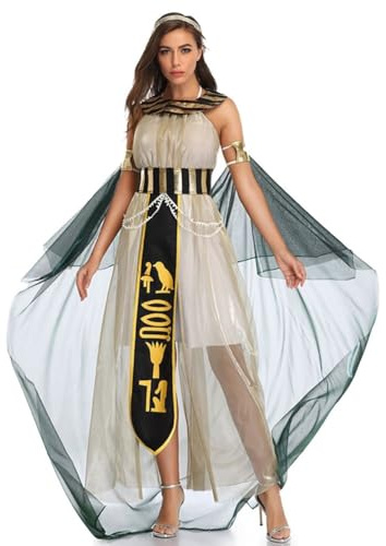 Zghhc Disfraces De Halloween Antiguo Egipto Rey Emperatriz Disfraz Faraón Egipcio Cleopatra Reina Disfraz Fiesta De Halloween Cosplay Disfraz De Pareja