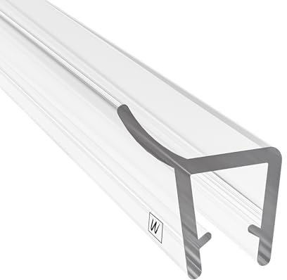 WAKA Premium Duschtür & Duschlippe PRO-S Duschdichtung Optisch Transparent, Duschdichtungen für Duschtüren 6mm Glas Länge 2000mm Duschkabinen Dichtungen & Duschtürdichtung mit der Besten Qualität