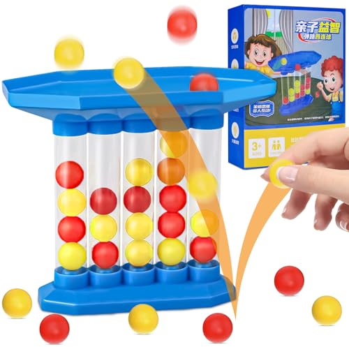 LETTERASHQP Jeu de table 4 balles de rebond gagnantes - Jeu de 4 balles de rebond - Jeu de saut - Pour enfants et adultes