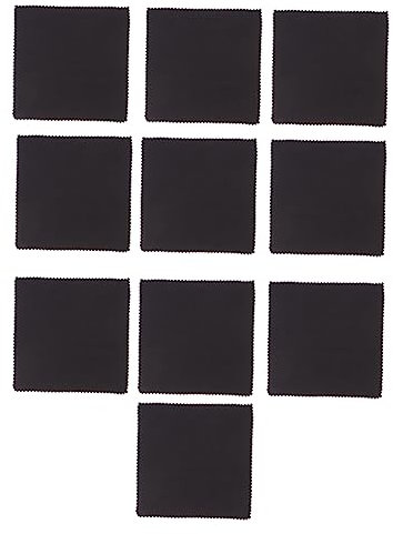 KOMBIUDA 20 Stück Baumwoll Brillenputztücher Schwarz 14x14cm Wiederverwendbare Bildschirmreinigungstücher Für Smartphones Laptops Tablets Kameragläser Mikrofasertücher Für