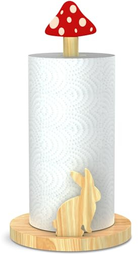 VOZRO Kitchen Paper Towel Holder, Mushroom Roll Stand, Countertop Dispenser