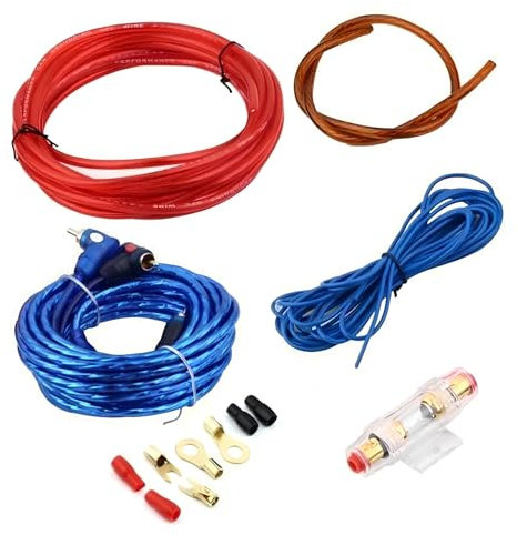 BELLIFFY Car Amplifier Modification Line Power Cable Audio Wire Kit for Subwoofer Installation in Vehicle Audio Systems