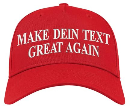siviwonder Personalisierte Basecap im Stil von „Make … Great Again“ - 5-Panel Twill Kappe mit Wunschtext Bestickt Herren Cap für Party Geburtstag, Männergeschenk gebogener Schirm One Size verstellbar