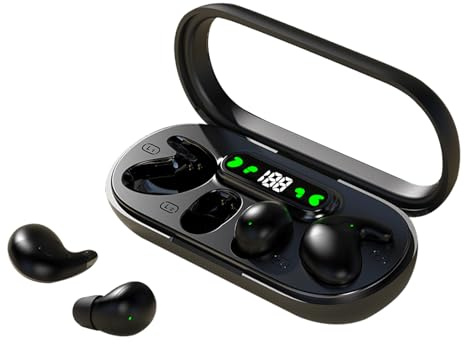 Lot de 2 paires de mini écouteurs pour dormir sans fil - Invisibles - Écouteurs pour petites oreilles - Écouteurs de sommeil Bluetooth - Dormeur latéral - Écouteurs sans fil pour dormir