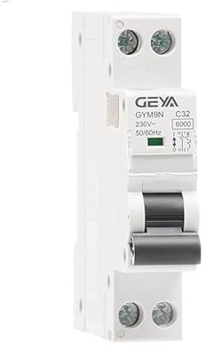 HFGDRH Disjoncteur Différentiel, 1P + N MCB 6A 10A 16A 20A 25A 32A 40A 220V AC Disjoncteur 6KA C Courbe B Courbe(C Curve,32A)