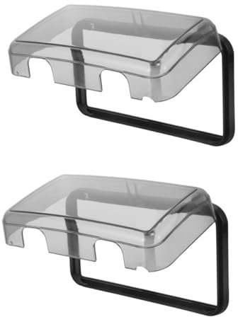 SHINEOFI 2 Pezzi Copertura per Prese Elettriche da Autoadesivo Antispruzzo Antiodore Adatta per Domestici Uffici Facile da Installare Rimuovere senza Residui