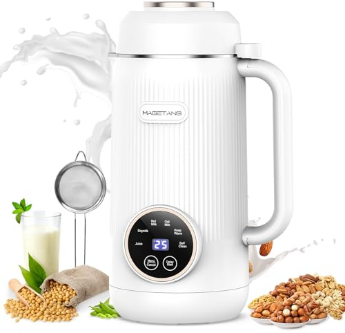 MAGETANG 7 in 1 Nut Milk Maker Machine 28oz Automatic Almond Soy Oat Milk Maker with Self-Cleaning, 18H Delay Start & 6H Keep Warm for Homemade Plant-Based, Coconut, Cashew Milk