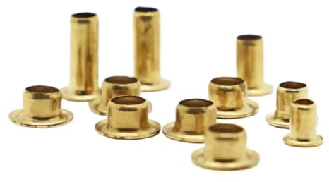 100Pcs M1.3 M1.5 Tubular Rivets Double-Sided Circuit Board PCB Nails Copper Hollow Rivet Metal Screws(4mm,M1.5 100pcs)