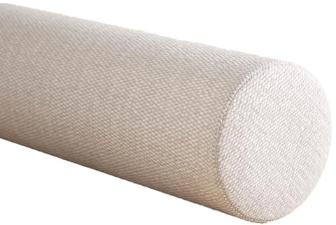 Rund livmoderhalsrull Cylindrisk hals kudde rulla Bolster kudde med avtagbar tvättbar täckning, ergonomiskt utformad, för säng, soffa, huvud, hals, rygg och ben(Beige,15cmx50cm)