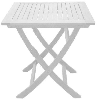 Sedex Catar Klapptisch 60x60 cm aus Eukalyptus Weiß Gewischt