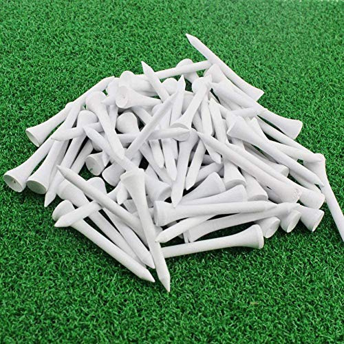 Kofull Tee da Golf in Legno, 70 mm, Confezione da 100, Ottima qualità, White
