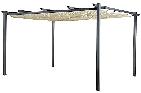 Happy Garden Pergola autoportante 3 × 4 m Cassis Beige - Struttura in Alluminio