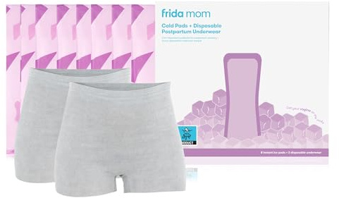 Frida Mom 2-in-1 Postpartum-Pads, saugfähige Dammeis-Maxi-Pads, sofortige Kältetherapie-Packungen und Schwangerschaftspads in einem, 8 Stück