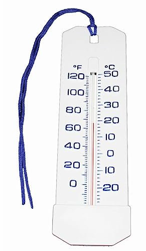 jardiboutique - Thermomètre de Piscine Grand Taille 26 cm Jumbo - Piscine - Couleur Blanc