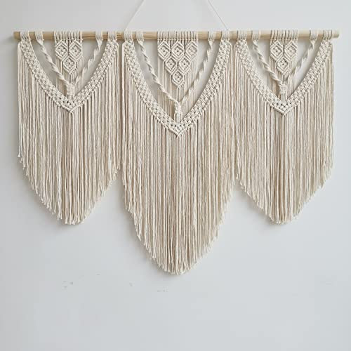 Hibisaws Macrame 110 cm (W) x 82 cm (H) Boho Tapestry, Large, Handwoven, Bedroom Wall Decoration, Balcony Decoration, Wall Decoration, Gift for Women
