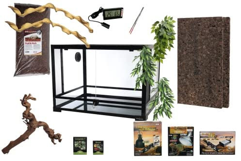 M&S Reptilien Komplettset Deluxe: Für Chamäleons Terrarium mit Holz-Terrarium