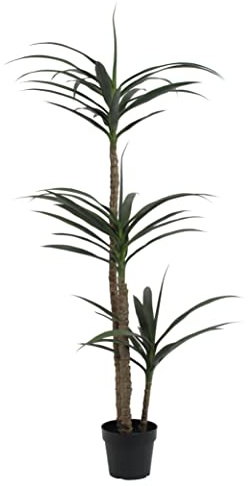Blooming Artificial Plants Indoors in Pots, Faux Decorative Foliage, No Hassle, Easy Care, Perfect for Bringing Life to Indoor Spaces (Agave Tree) (Green) (150cm)