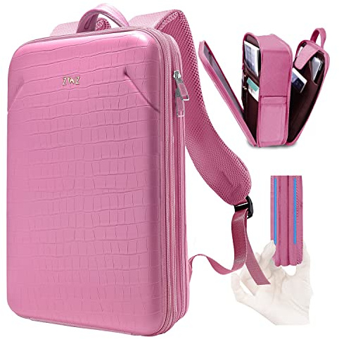 ZINZ Mochila Protectora para Portátil Expandible,P02K01 | Mochila Ordenador de Carcasa Suave con Múltiples Bolsillos y Correas Gruesas, Compatible con Notebooks 15-15,6-16