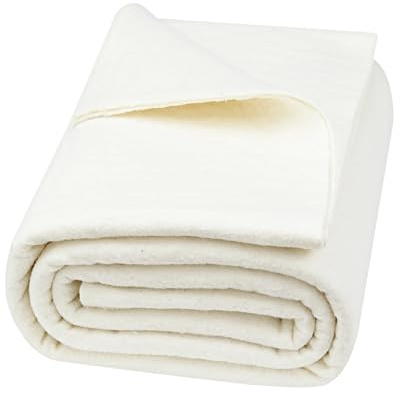 PLANTIONAL Grinding Natural Cotton Quilt Batting: 71-Inch x 79-Inch Light Weight Purely Natural All Season Quilt Batting for Quilts, Craft and Wearable Arts