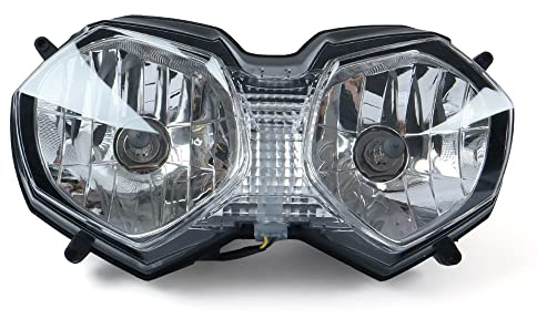 Motorcycle Front Headlight Headlamp Head Light Lamp Assembly Compatible for Triumph Tiger 800-1200 2018 Motorbike Plastic Headlight Front Head Lamp