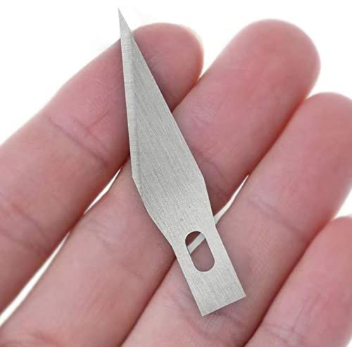 150 Stück Schnitzklinge, Hobby Messerklingen, Hartstahl, Scharf, Präziser Schnitt, Schnitzerei, Reparatur, Kleberentfernung, Bastelmesserklinge, Ersatz für Heimwerker, Kunst, Schneiden, Schnitzen
