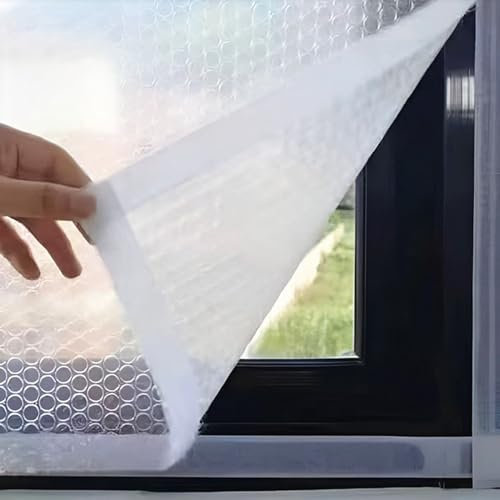 Window Insulation Kits,Thermal Window Film,Winter Windproof Thermal Curtains,Double Glazing Film for Windows,Window Cold Blocker,Waterproof,Windproof,Dust Proof,Reusable (100x200cm(39x79in))