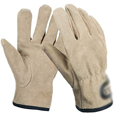 SilteD Zweilagige Leder-Grillhandschuhe für den Außenbereich, Feuer- und hitzebeständig, für die Küche, zum Kochen, Ofenhandschuhe, rutschfest, strapazierfähig, Klemmhandschuh