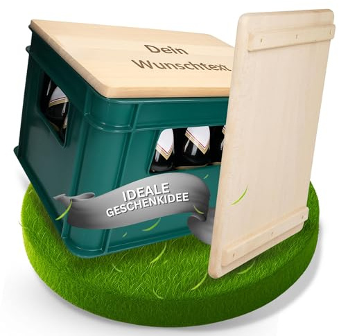 Personalisierte Sitzauflage 'Woody' Holz 2in1 Hocker und Schneidebrett