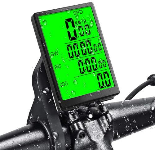 Fahrradcomputer Kabellos mit 31 Funktionen, 3,0 Zoll Multifunktion Fahrrad Tacho,IP65 Wasserdichte Fahrradtacho Kabellos, Automatisches Aufwachen Fahrrad Tachometer,Kilometerzähler,Fahrradtacho Kinder
