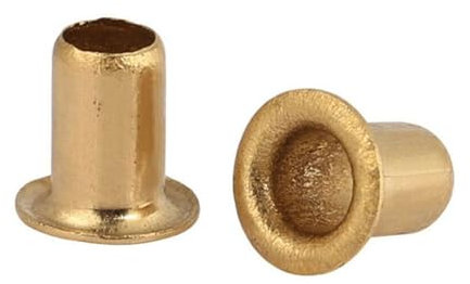 10/20/50/100pcs Brass Hollow Rivets Eyelet Hollow Tubular Rivets Through Nuts Grommets M0.9 M1.3 M1.5 M1.7 M2 M2.3 M2.5 M3(Size:M2x6(50pcs))
