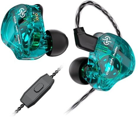 Yinyoo CCZ DC01 Pro Écouteur Filaire HiFi avec Micro, écouteurs Basses Profondes, Microphone HD, câble OFC, Ecouteur Intra-Auriculaires, IEM à Fil, Casque Filaire pour audiophiles
