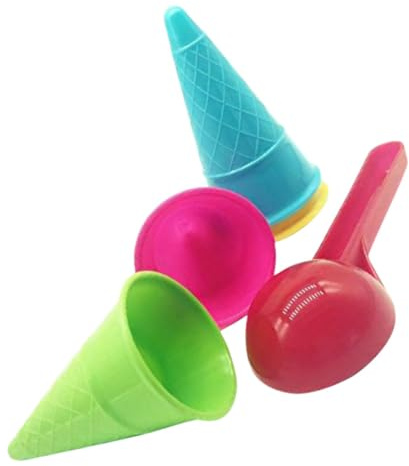 BESTonZON Eiswaffelförmchen für Junge Mädchen Sandspielzeug Eiscreme Strandformen Strandspielzeug Sandkastenspielzeug Lustiges Spielzeug zum Buddeln und Spielen im Sand