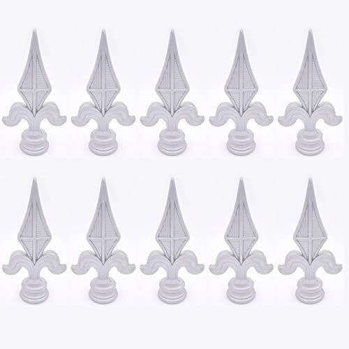 CTCOIJRN 10 Pezzi Terminali for Recinzione Tridente, Terminali for Recinzione Ornamentali in Lega di Alluminio Testa di Lancia Pratici Terminali for Recinzione for Cortile 25X25mm