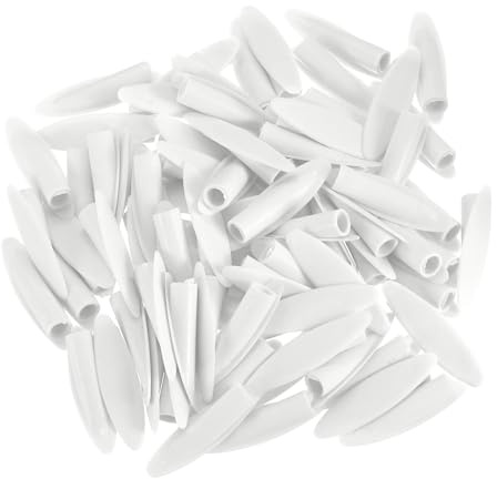 sourcing map 100Pcs Plastic Pocket Hole Plugs, 9mm Slant Hole Caps for Pocket Hole Jig Wood Working Tool Accessories, White