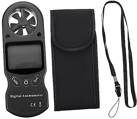 CANIGHT Débitmètre D'air Numérique Mini Portable Hygrothermographe Anémomètre Mesure Vitesse Air Sans Batterie