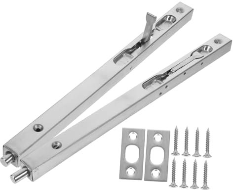 Angoily 2pièces Assurance Boulon Boucle De Porte Lot De Loquets De Porte Acier Inoxydable Serrure De Cadenas De Skateboard à Cage