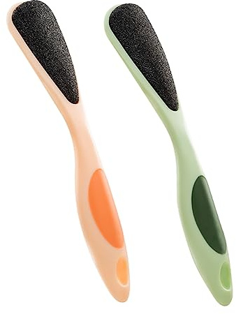 HAPINARY 2 Pezzi File per Piedi Doppia Faccia per Trattamento Calli Rimozione Cuticole e Levigatura Superfici Ruvide dei Piedi Strumento Pedicure Portatile per Cura a Casa