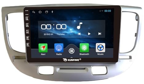 Quad Core 4G+64G Car CarPlay Android Auto 9 IPS Display Navigation Stéréo Touchscreen Headunit Pad Tablet Caméra arrière GPS Radio Lecteur multimédia pour Kia Rio 2007