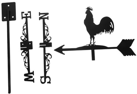 Abaodam Girouette Coq Décorative en pour Jardin Indicateur de Direction Vent Résistante aux Intempéries pour Toit et Pelouse