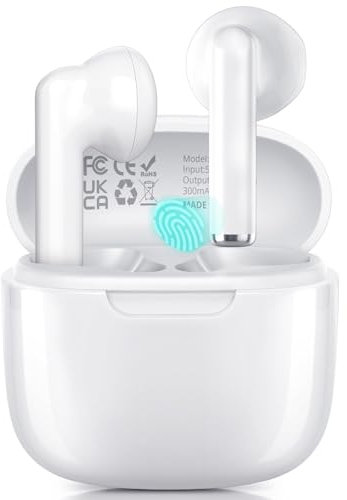 AsiceSound Ecouteurs Bluetooth sans Fil, Écouteurs Bluetooth 5.3, Casque Musique 46H Durée de Lecture, Ecouteurs Hi-FI Son Stéréo, Oreillette Bluetooth Sport IP7 Étanche avec Micro, pour iOS Android