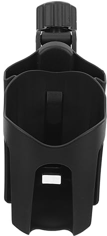 ADOCARN Soporte para Botellas para Sillas de Ruedas y Cochecitos Portavasos Giratorio con Apertura Compatible con Manillares Accesorio Práctico para Bicicletas y Andadores Color Negro