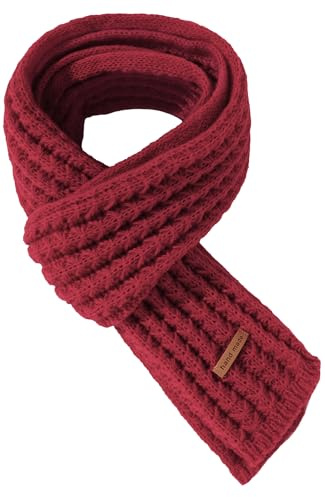 AIEOE Herren Schal Gestrickt Winter Strickschal Warm Weicher Halsschal Modisches Halstuch Langer Kuscheliger Scarf 170x30cm