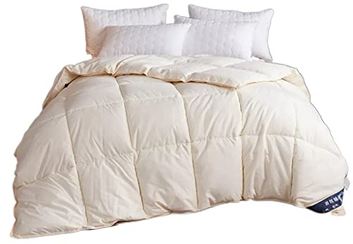BODHIS Piumino Morbido in Piuma D'Oca, Piumino Invernale, Coperte Autunnali, Trapunta Trapuntata, Coperta Singola, Matrimoniale, King Size (Argento)