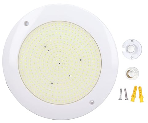 MechKit RGB Luce per Piscina 12V 18W Luce LED Sommergibile Impermeabile con Chip SMD2835 ad Alta Luminosità per Piscine Interrate Fuori Terra ABS PC IP68 (Luce Calda)