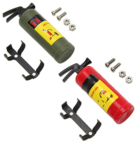 Hiraith RC Mini Dekorativ Släckare Slitstark Simulerad Brandsläckare för AXIAL RC Bildekoration Röd och Grön för Bilmodelltillbehör