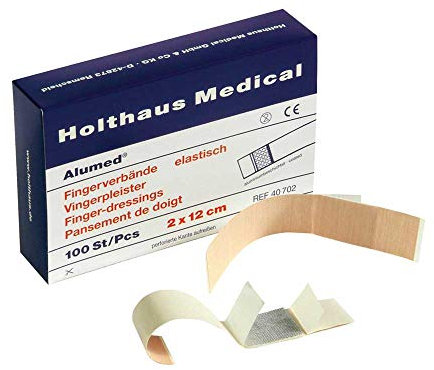 Holthaus Medical Alumed® Fingerverband Fingerpflaster Wundpflaster, elastisch, 2x12cm, 100St