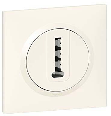 Legrand - Prise téléphone en T dooxie livrée avec plaque carrée blanche - emballage blister